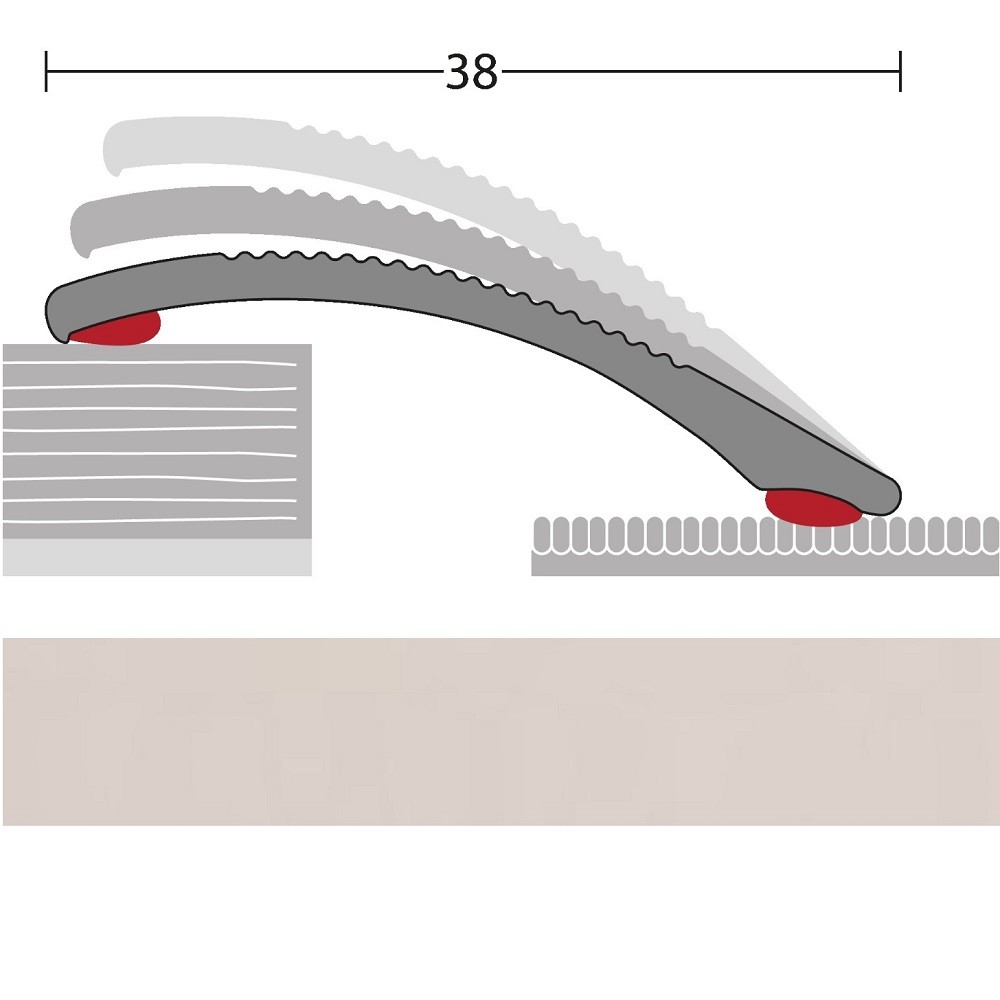 PRINZ Anpassungsprofil selbstklebend Aluminium Silber 100 cm-4012406014716