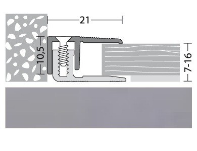 PRINZ Abschlussprofil Aluminium Edelstahl 100 cm-4012406207941