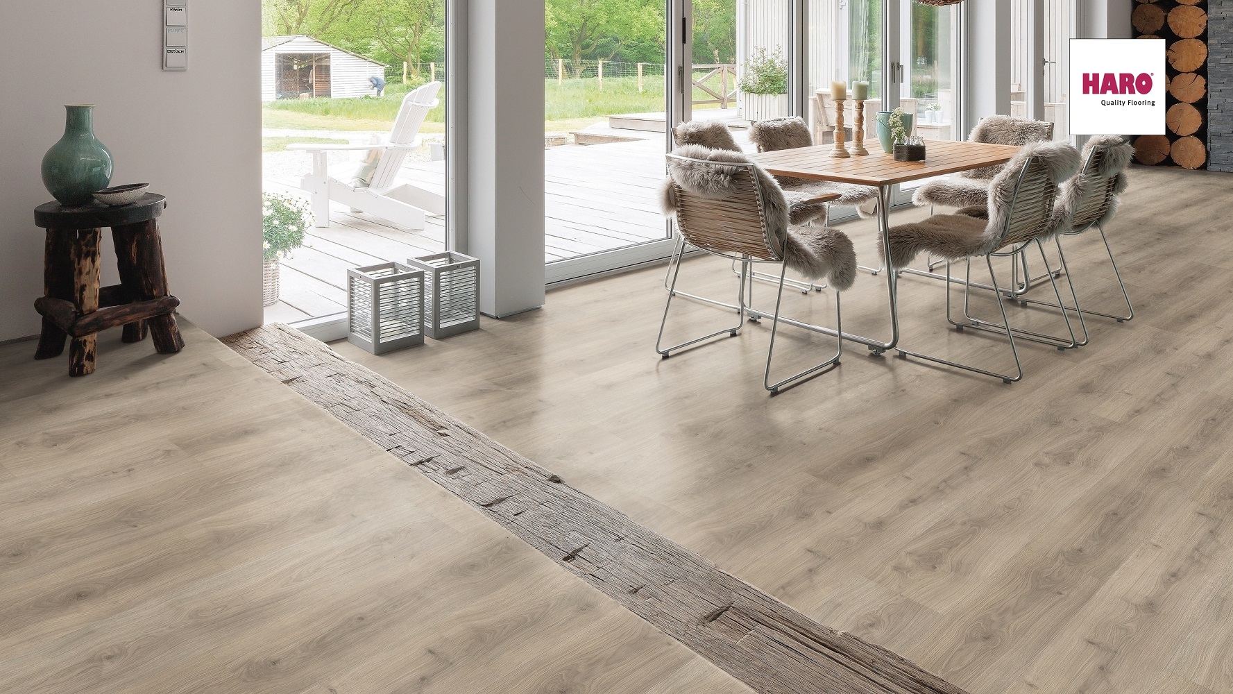 HARO Laminat Eiche Emilia samtgrau Landhausdiele 4V | Tritty 100 Gran Via Sonderedition | 11 m²-4018427445836 guenstig bei bodenverkauf.de kaufen HARO Laminat Eiche Emilia samtgrau Landhausdiele 4V | Tritty 100 Gran Via Sonderedition | 11 m²-4018427445836