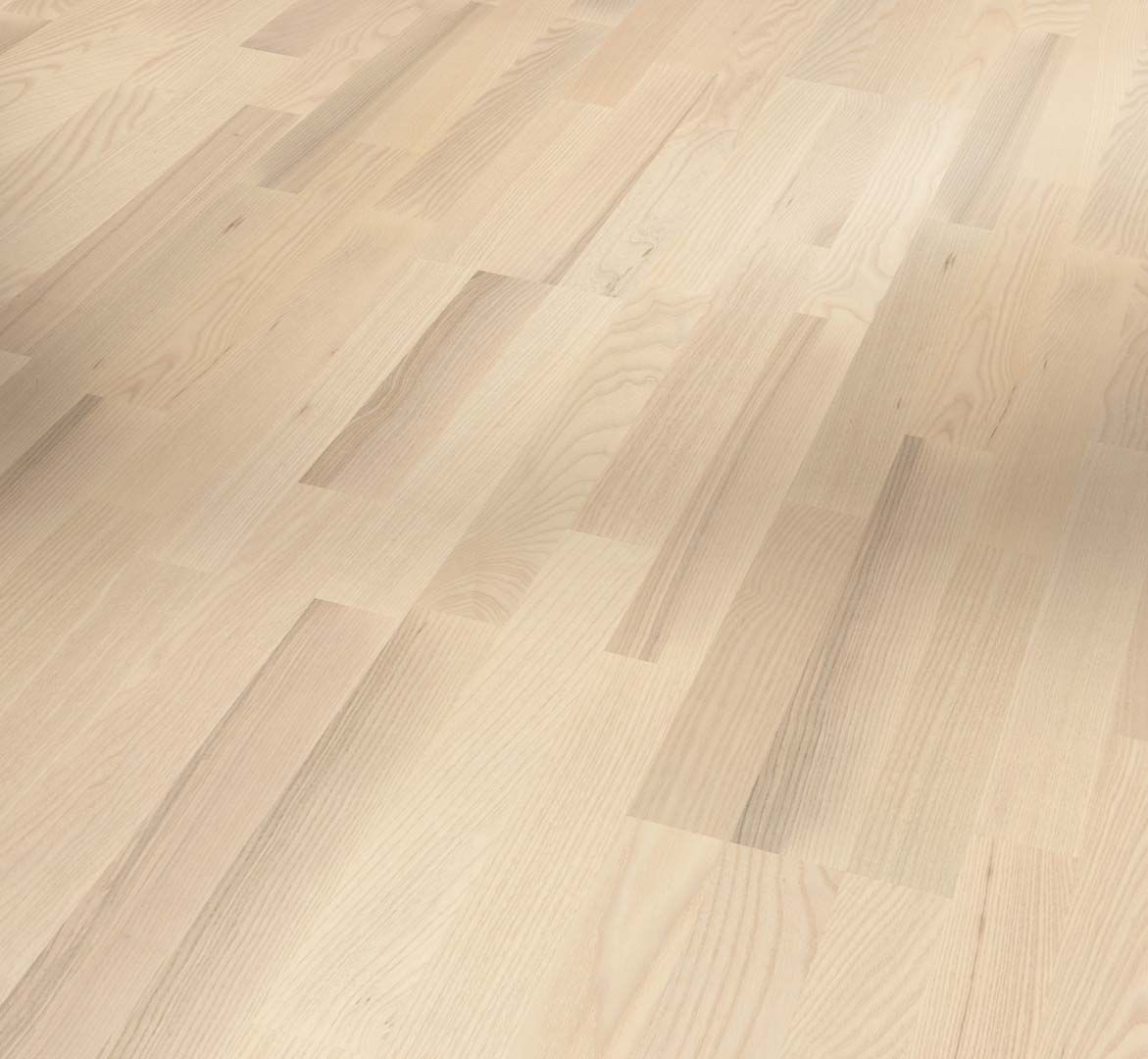 PARADOR Parkett Esche Schiffsboden 3-Stab lackversiegelt matt weiß | Aktionsparkett | 7 m²-4014809202967
