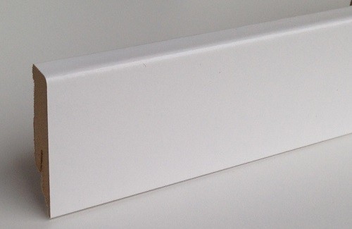 BELLFLOOR Bauhaus Sockelleiste SL 60 Weiß 18 x 60 x 2380 mm-#