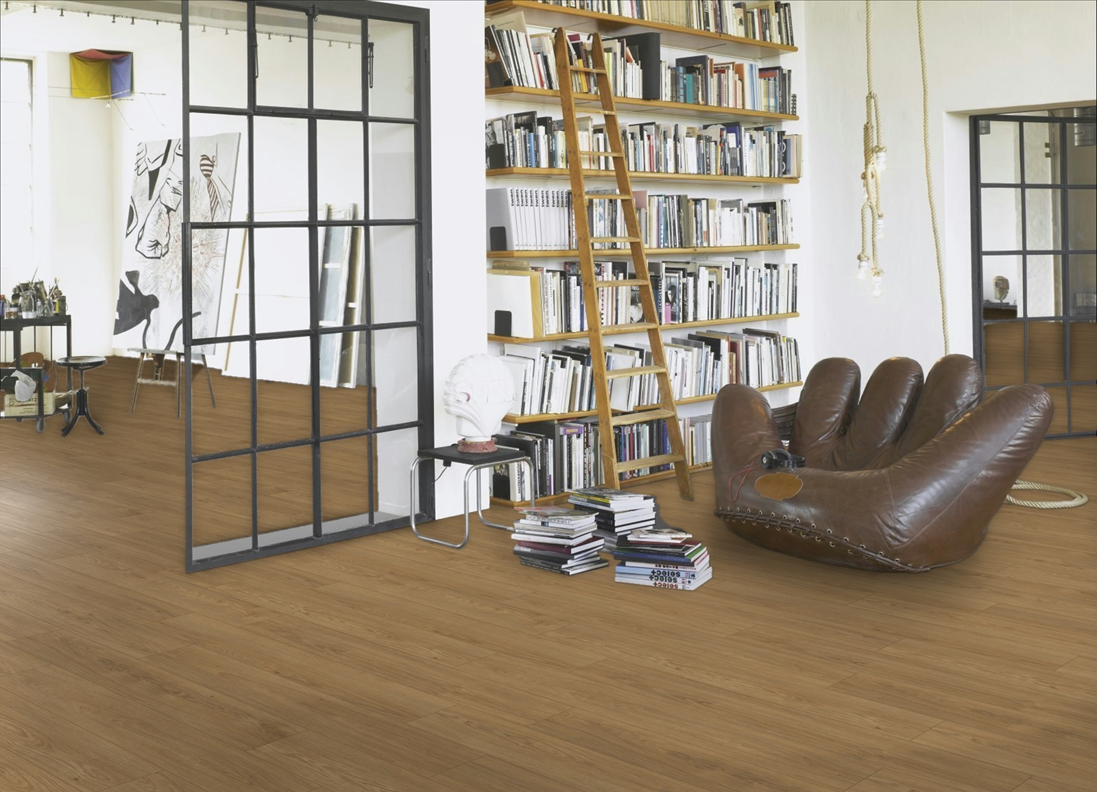 PARADOR Laminat Eiche Mont Blanc braun Landhausdiele Holzstruktur 4-seitige V-Fuge | Classic 1050-4014809268703