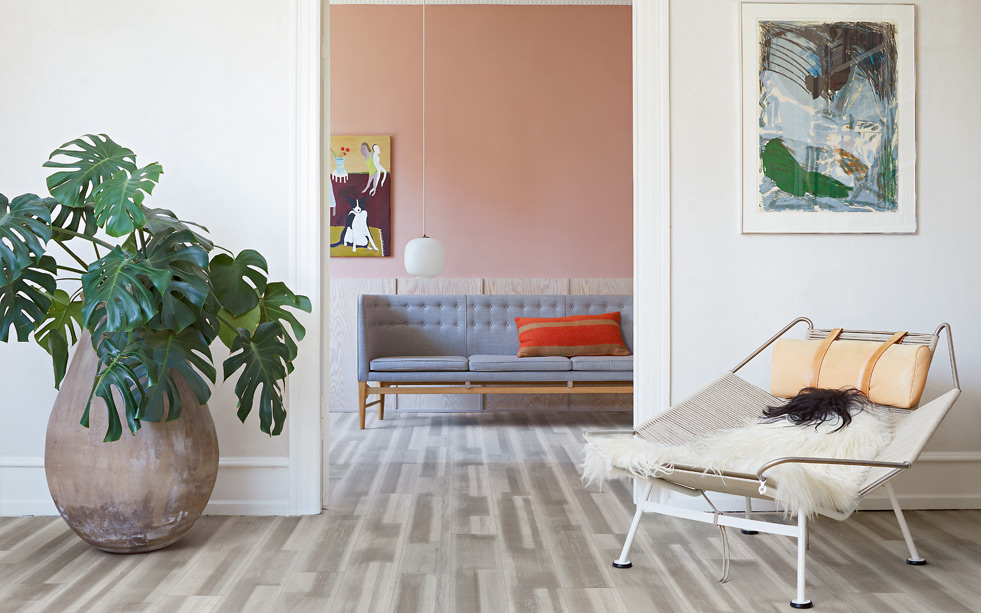 PARADOR Designboden Eiche Mix grau Holzstruktur 4-seitige Fase | Basic-4014809265771