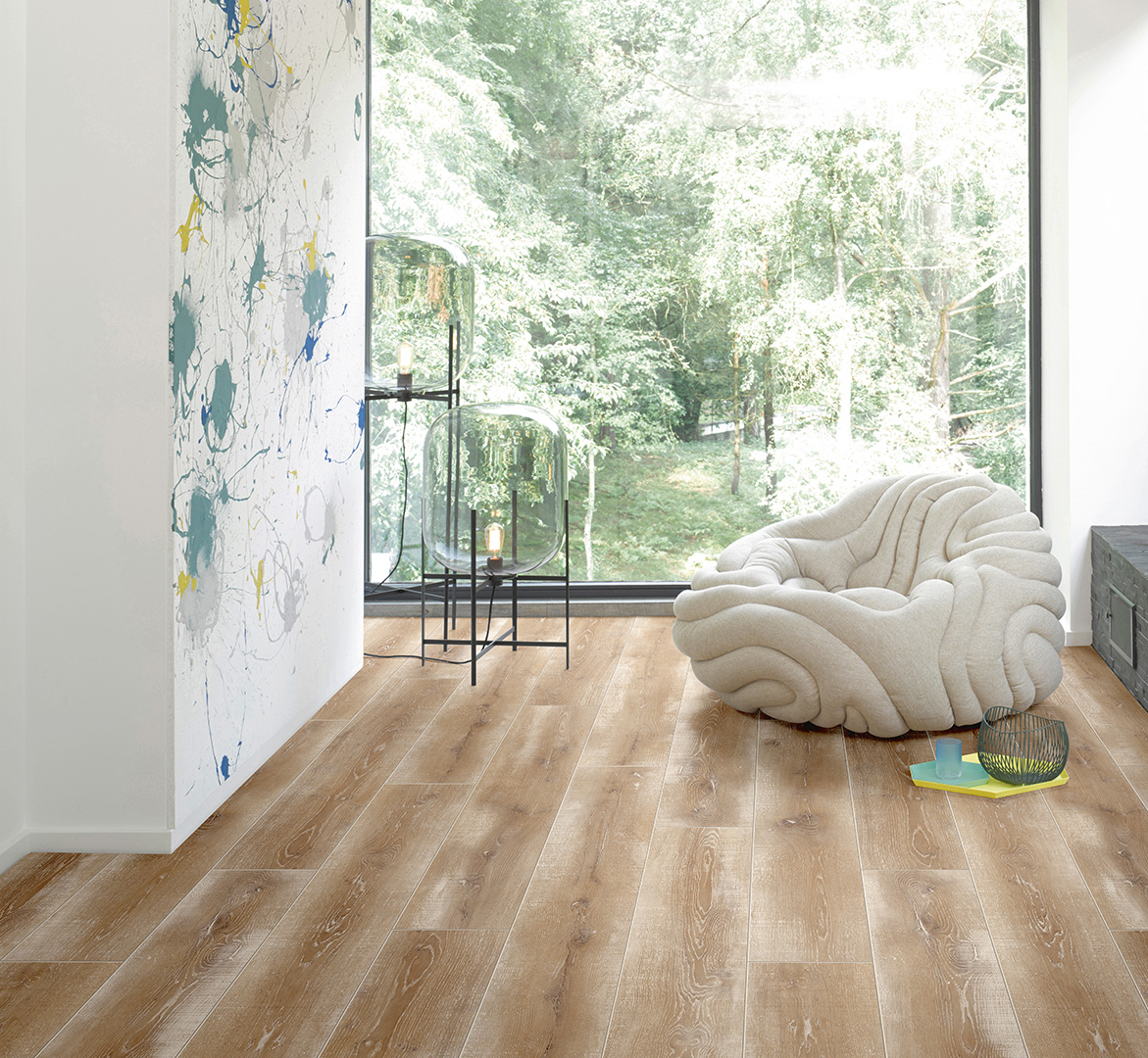 PARADOR Laminat Eiche Vintage natur Landhausdiele Antikmattstruktur 4-seitige V-Fuge | Classic 1050-4014809172444