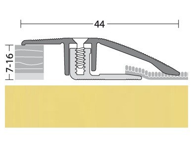 PRINZ Anpassungsprofil Aluminium Gold 90 cm-4012406207361