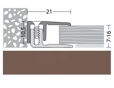 PRINZ Abschlussprofil Aluminium Bronce 90 cm-4012406207903