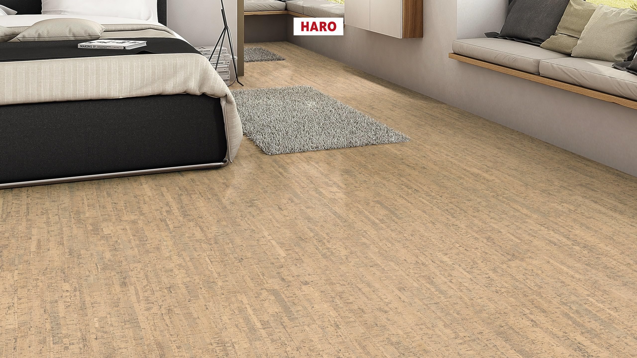 HARO Korkboden Arcos antikweiß Permadur | Corkett | 2. Wahl | 28 m²-4018427467302