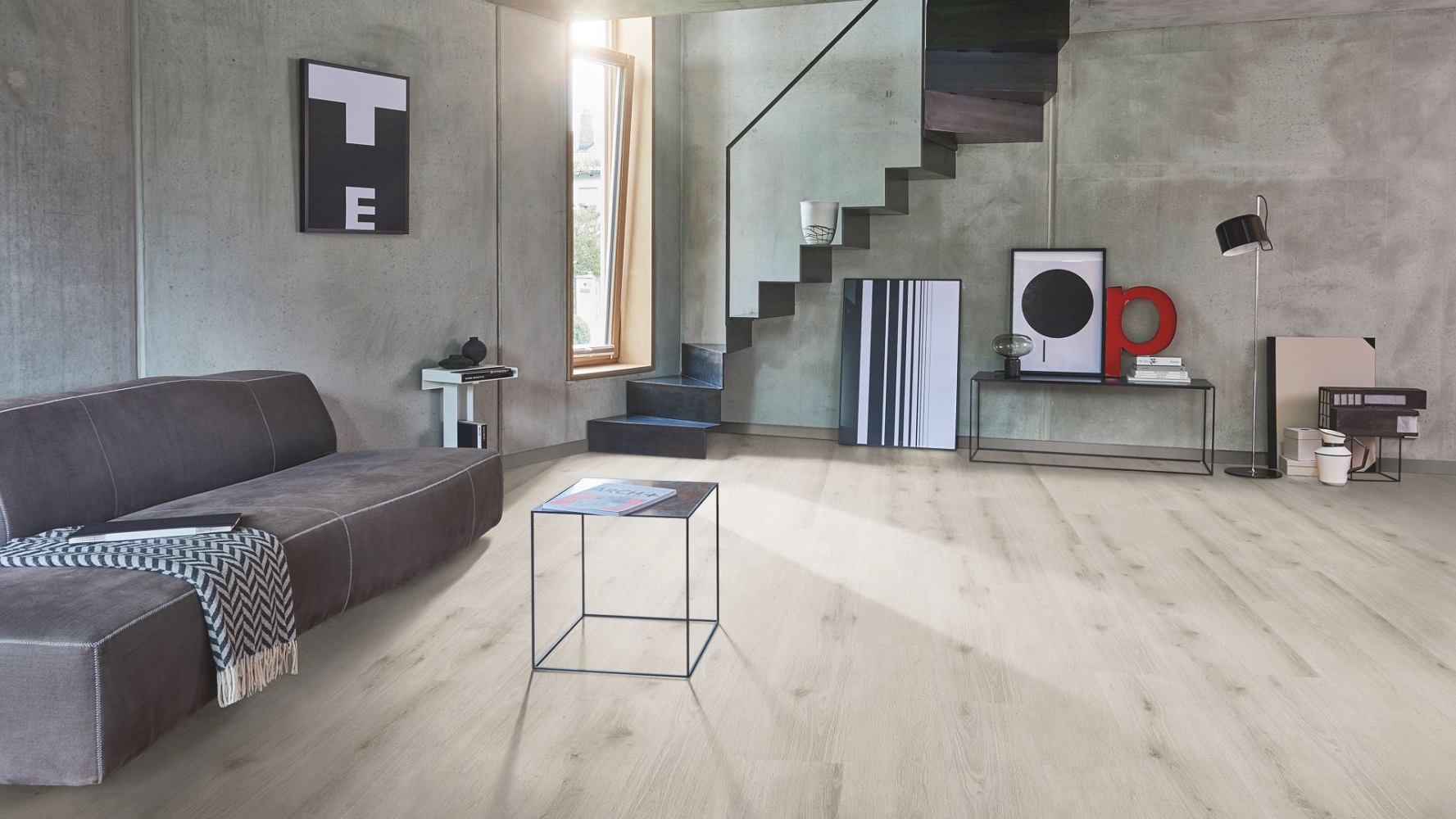 PARADOR Designboden Eiche Urban weiß gekälkt Landhausdiele 4-seitige Fase | Modular ONE-4014809192237