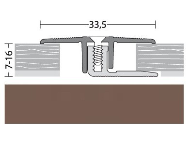 PRINZ Übergangsprofil Aluminium Bronce 90 cm-4012406207668