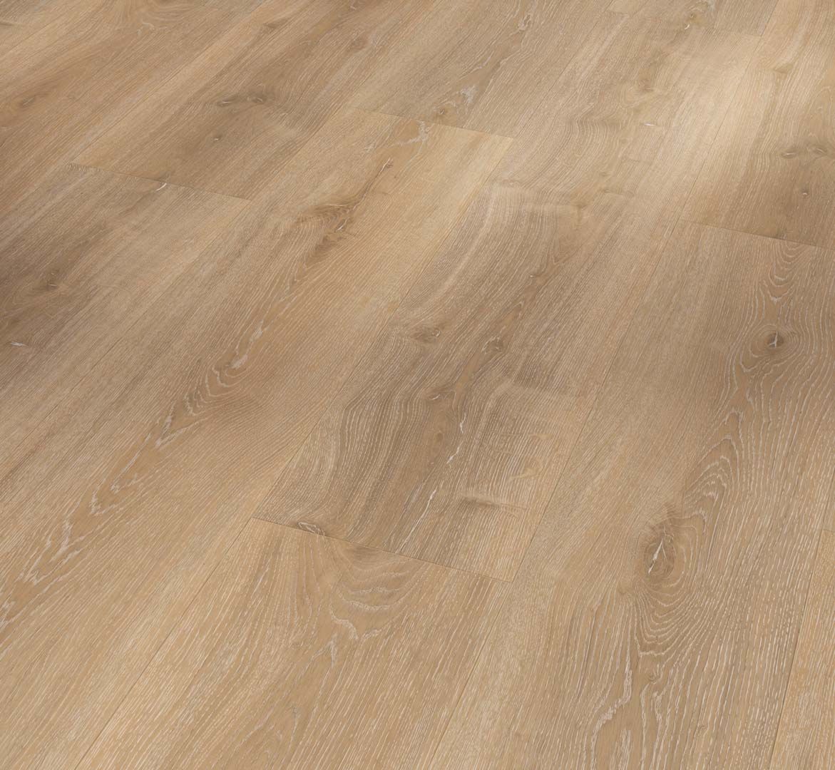 PARADOR Vinylboden Eiche Royal hell gekälkt Landhausdiele 4-seitige Fase | Basic 5.3-4014809203360