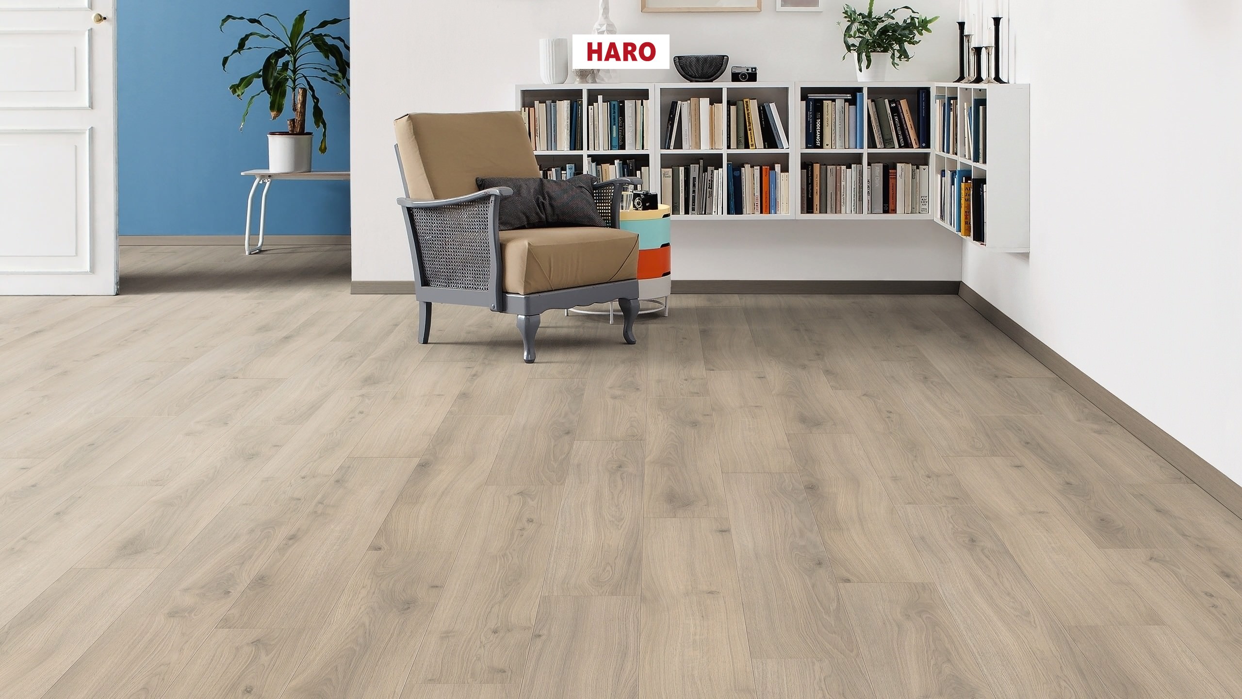 HARO Laminat Eiche Emilia samtgrau authentic soft Landhausdiele 4V | Tritty 100 | 2. Wahl | 15,5 m²-4018427448059