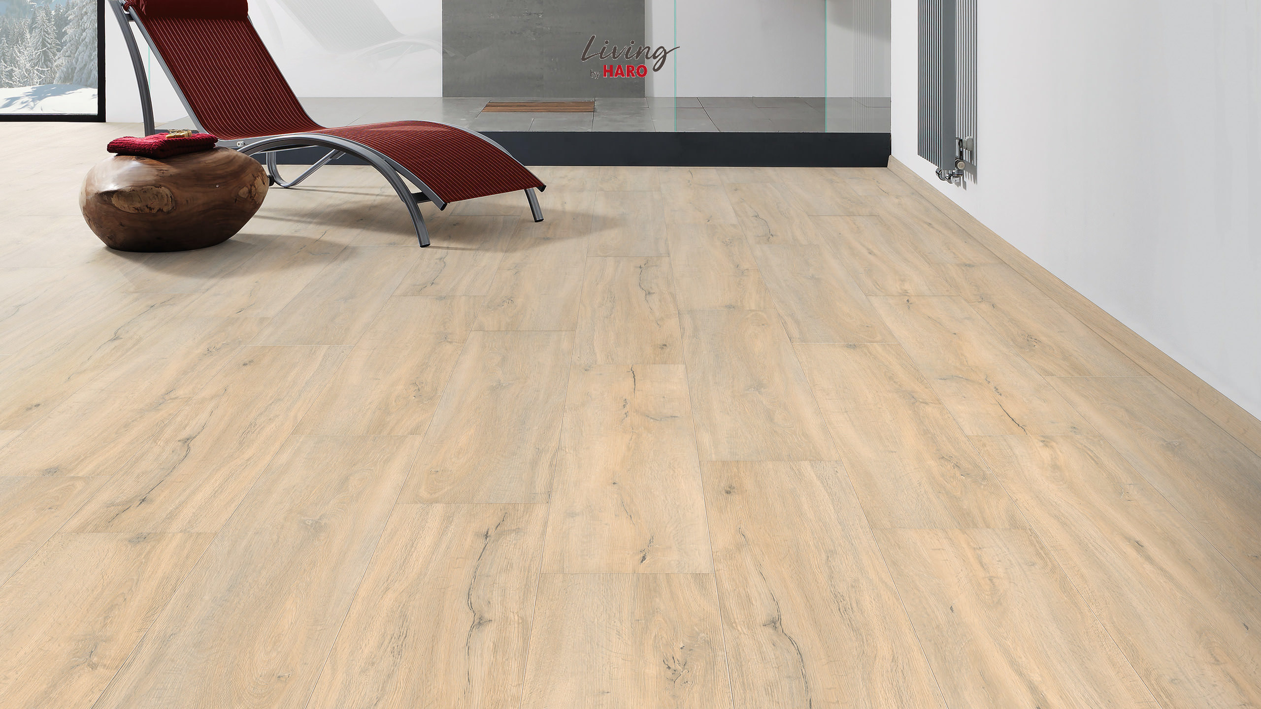 HARO Living Designboden Eiche Como strukturiert Landhausdiele 4VM | HydroStar | 25 m²-4018427419134