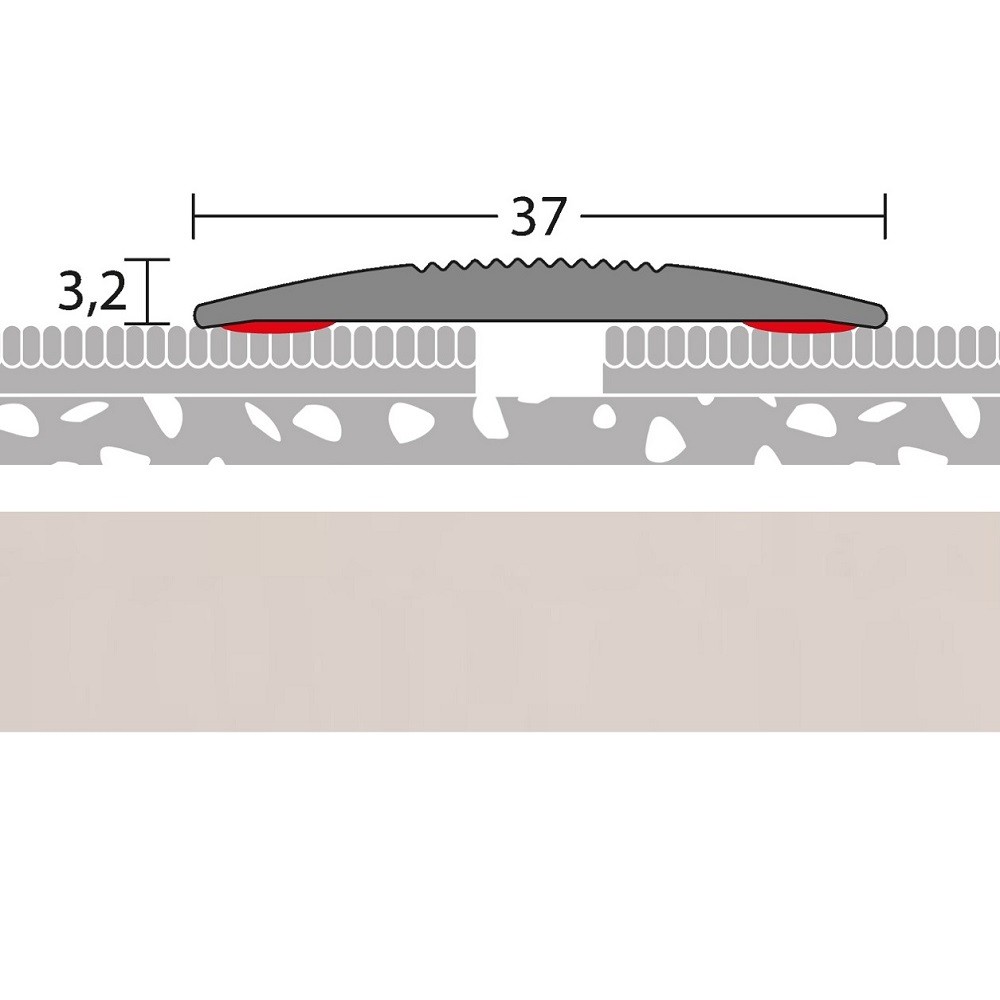 PRINZ Übergangsprofil selbstklebend Aluminium Silber 100 cm-4012406014495 guenstig bei bodenverkauf.de kaufen PRINZ Übergangsprofil selbstklebend Aluminium Silber 100 cm-4012406014495