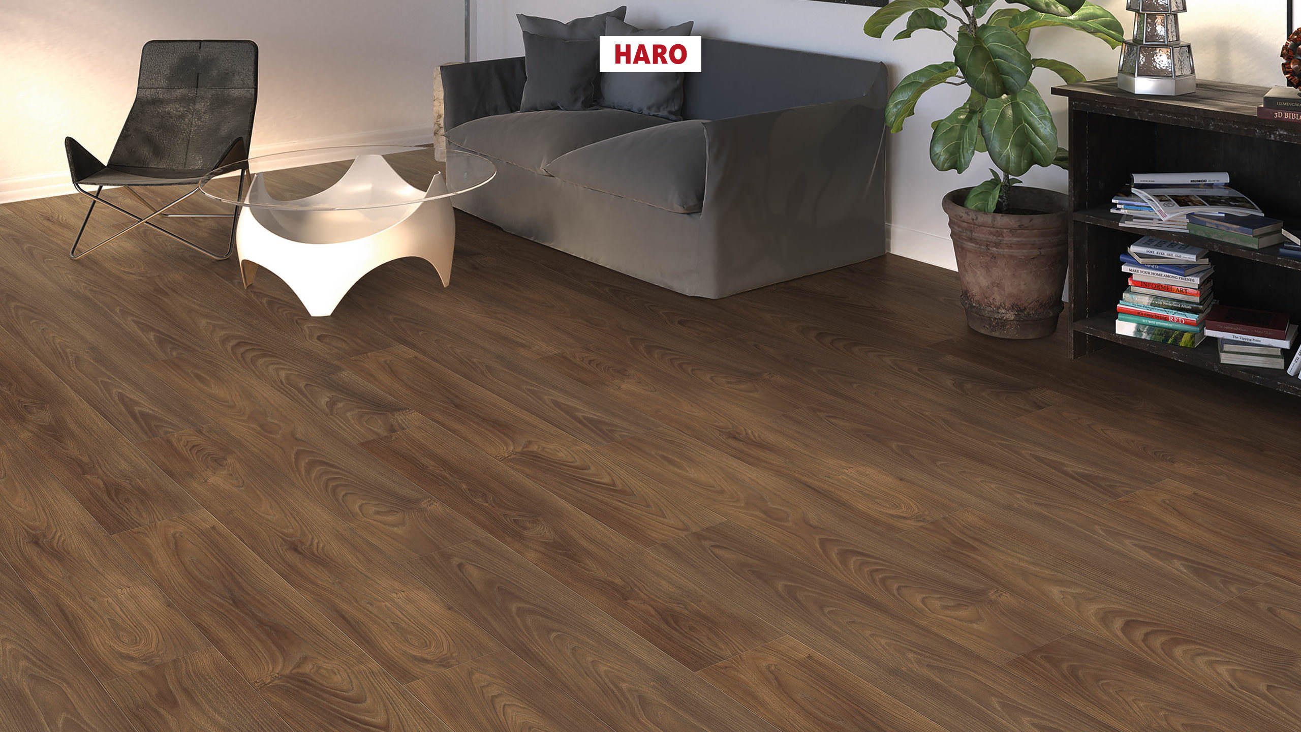 HARO Laminat Nussbaum Vario authentic soft Landhausdiele 4V | Tritty 200 Aqua Gran Via | 2.Wahl-4018427516673