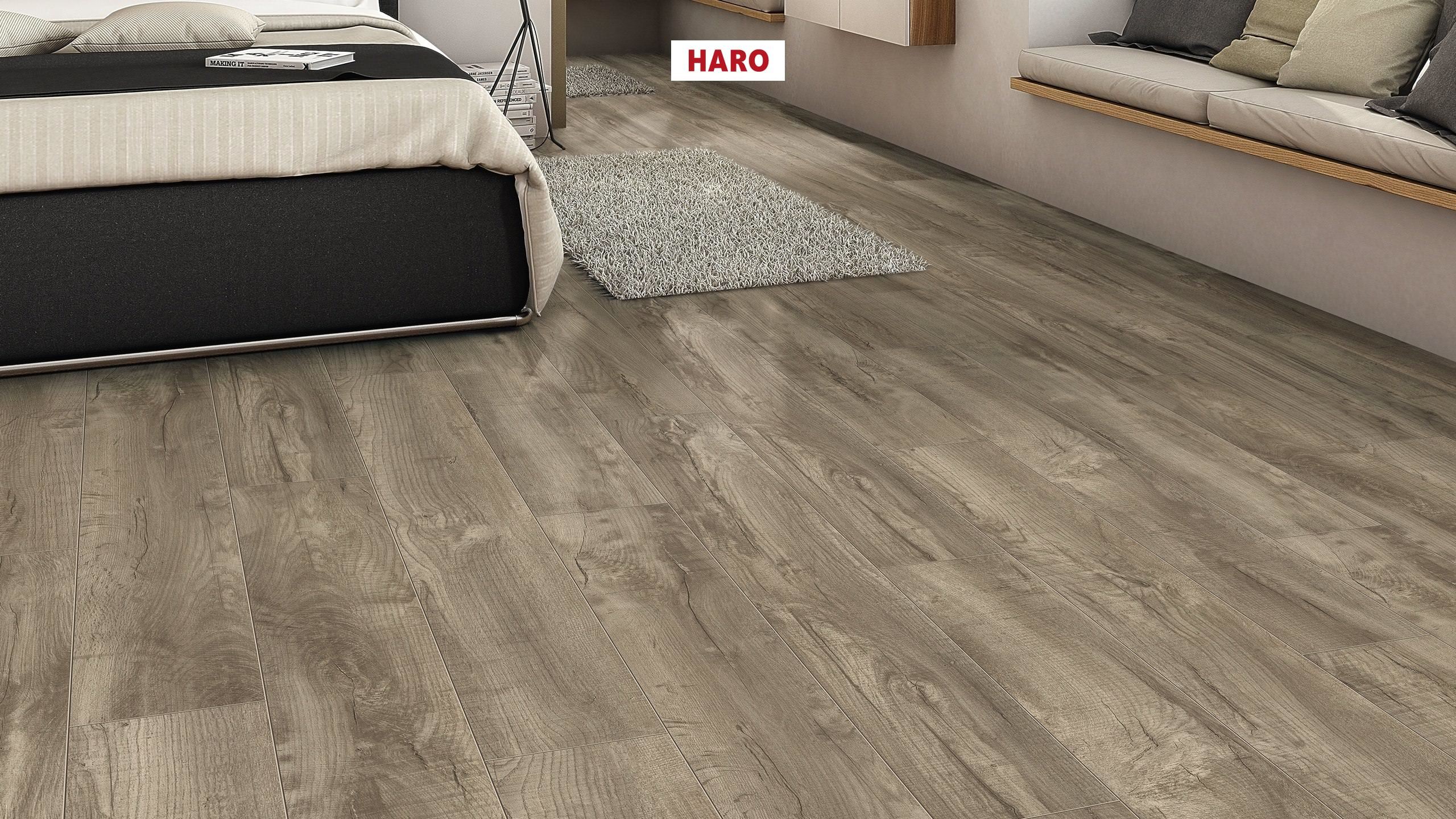HARO Korkboden Arteo XL 4V Shabby Oak grau permaDur | Corkett-4018427427252