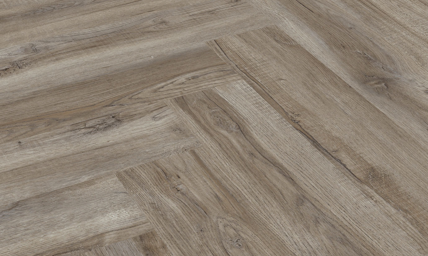 TER HÜRNE Laminat Eiche Cave 4-seitige V-Fuge Y03 | Herringbone Edition-4012853162305